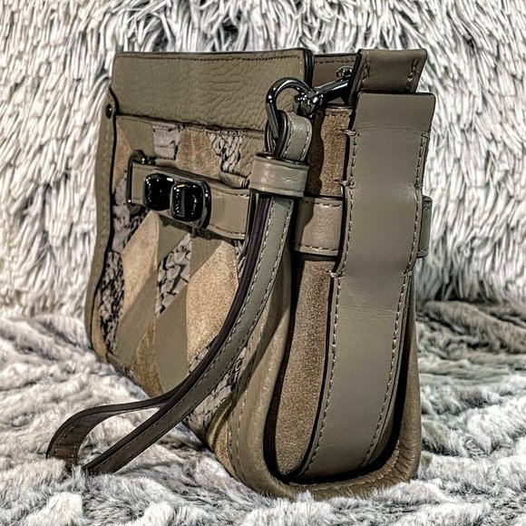 NWOT - COACH SWAGGER WRISTLET IN PATCHWORK EXOTIC EMBOSSED LEATHER (65140) - Picture 3 of 9